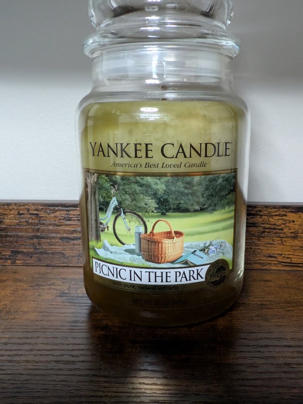yankee candle picnic in the park new large 22oz jar white label